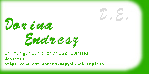 dorina endresz business card